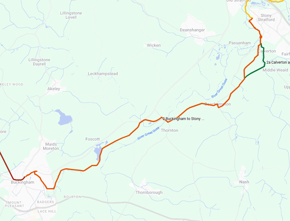 syresham to buckingham to stony