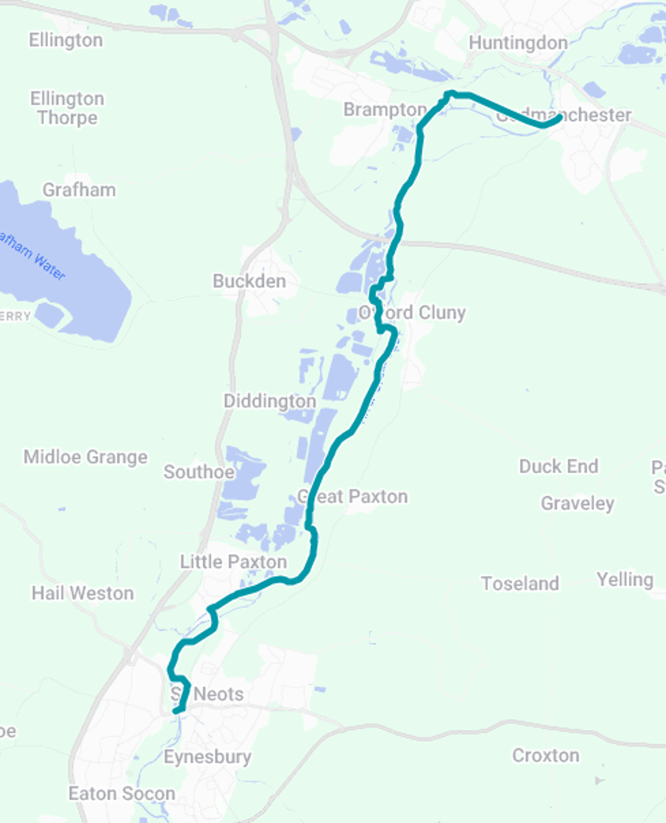 Pavenham to Bedford